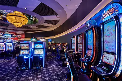 Casino Bad Ragaz — Alpine-style casino with peaceful atmosphere in Switzerland Slot machines inside Casino Bad Ragaz in Switzerland